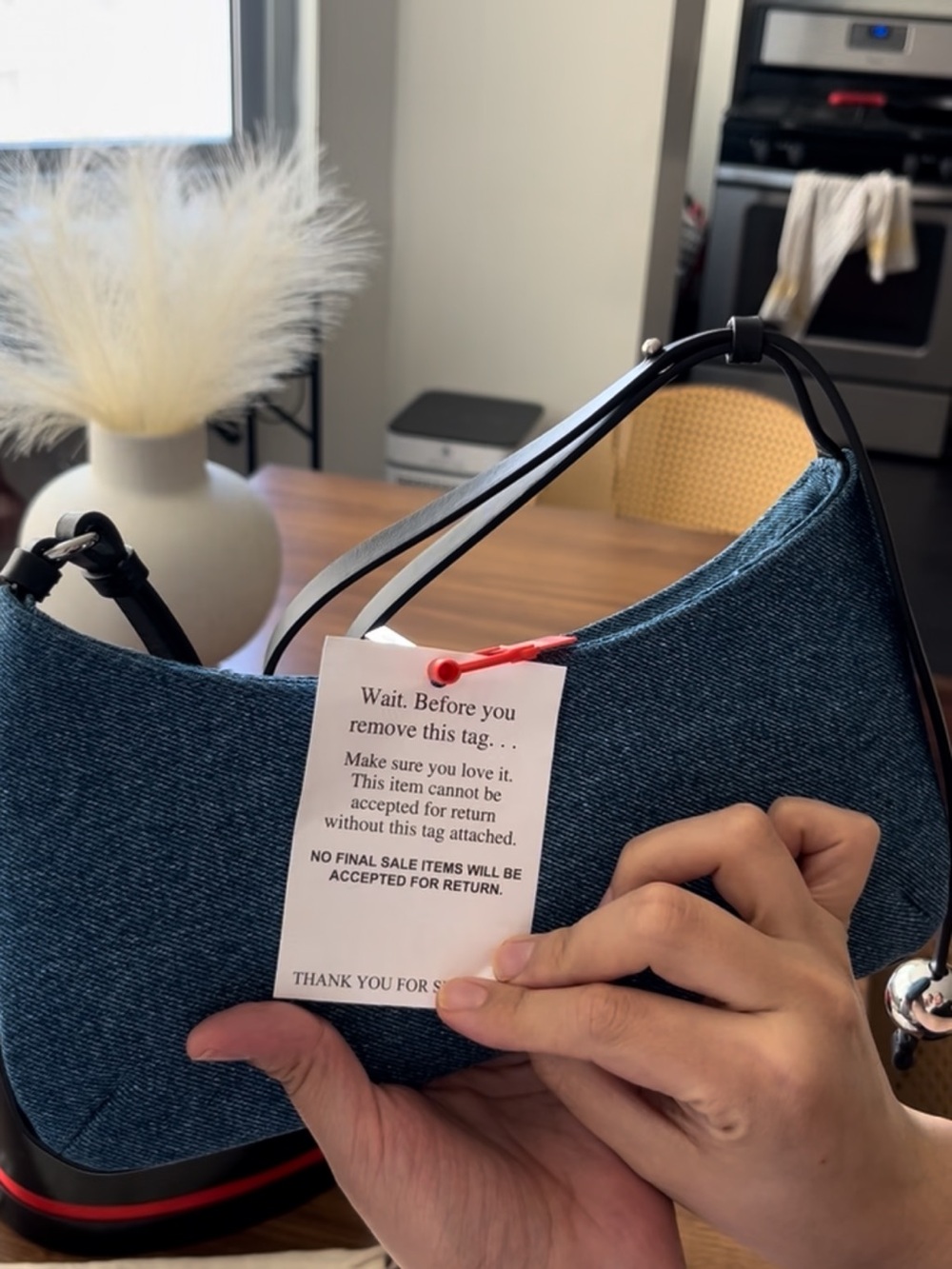 Jacquemus Denim Blue Crescent Shoulder Bag - Picture 7 of 7